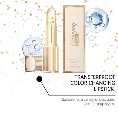 Gold Foil Temperature Color Changing Lipstick: Hydrating Lip Repair & Glossy Shine