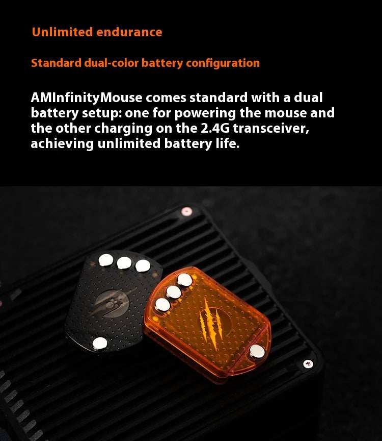 Angry Miao AM Infinity Mouse Tri Mode Wireless Mouse Paw3950 8000Hz Lightweight Hollow Out Magnalium Gaming Mice PC Accessories