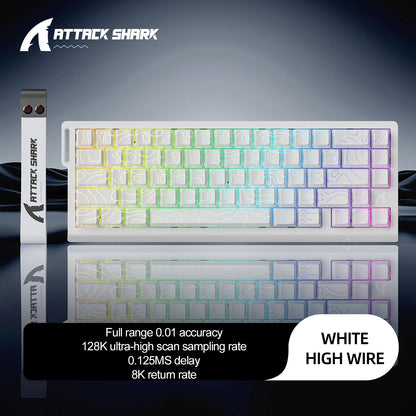 Magnetic Switch Keyboard ATTACK SHARK X68HE Wired and FREEWOLF F68 Wired F68Pro Wireless for Pro Gaming 8K Hz 0.01mm Rapid Trigg