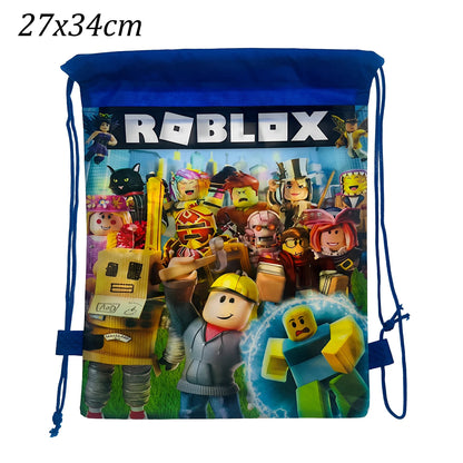 8/12/24/32PCS Roblox Nonwoven Drawstring Bag Roblox Game Party Decorations Kids Birthday Party Baby Shower Supplies Gift