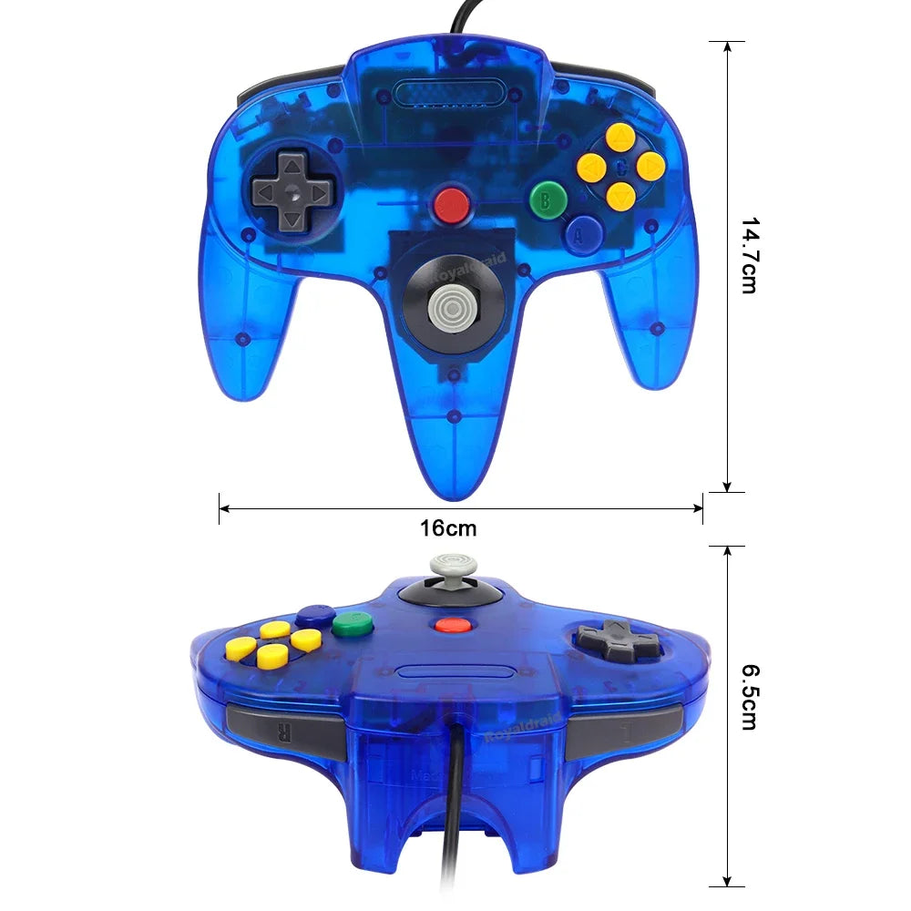 8 Colors Wired Gamepad For N64 Console Joypad Control for N64 Classic Joystick Retro Game Console Gamepad Accessories
