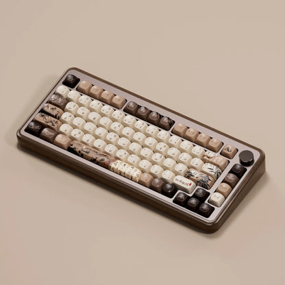 Akko MU02 75% Mountain Seclusion Wooden Mechanical Keyboard RGB Hot-swappable BT5.0/2.4G Wireless & Type-C Wired Gaming Keyboard