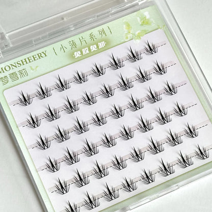 Natural Cosplay False Eyelashes No Glue Need Eyelash Clusters False Eyelashes for Eye-Lifting Effect DIY Makeup Use Makeup Tools