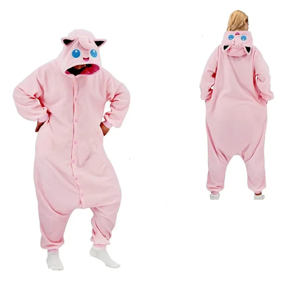 TAKARA TOMY Pokemon Kigurumi Onesie Snorlax Eevee Squirtle Gengar Pijama Cosplay Costume Halloween Adult Anime Umbreon Pajamas