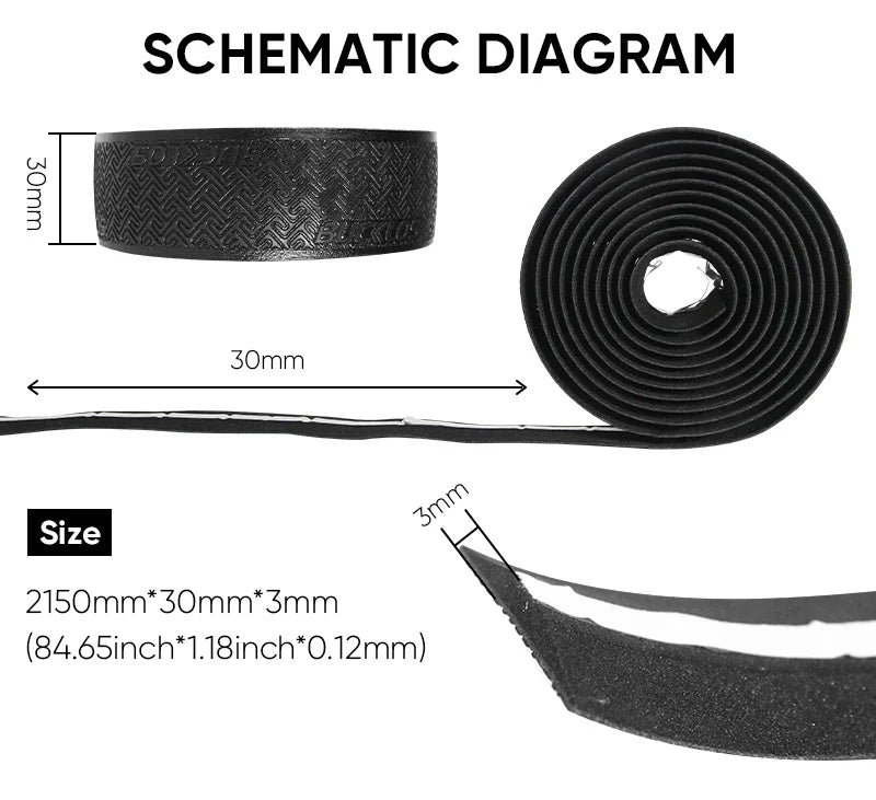 BUCKLOS Bicycle Handlebar Tapes Road Bicycle Handlebar Tape Anti-slip Waterproof Cycling Bar Wrap Road Bike Accessories