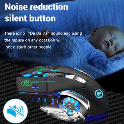 2.4G Wireless Mouse USB Bluetooth Mecha Gaming Mouse Rechargeable Silent Backlight Mice Ergonomic Office Mice Game Accessories