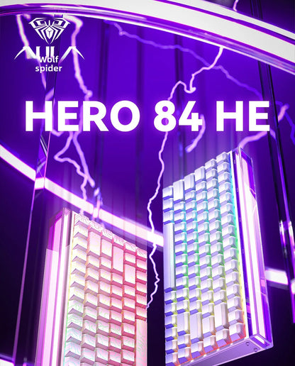 AULA HERO84 HE Wired Mechanical Keyboard RGB Music Rhythm 8K Return Rate Keyboard Magnetic Switch Computer Accessorie for Gamer