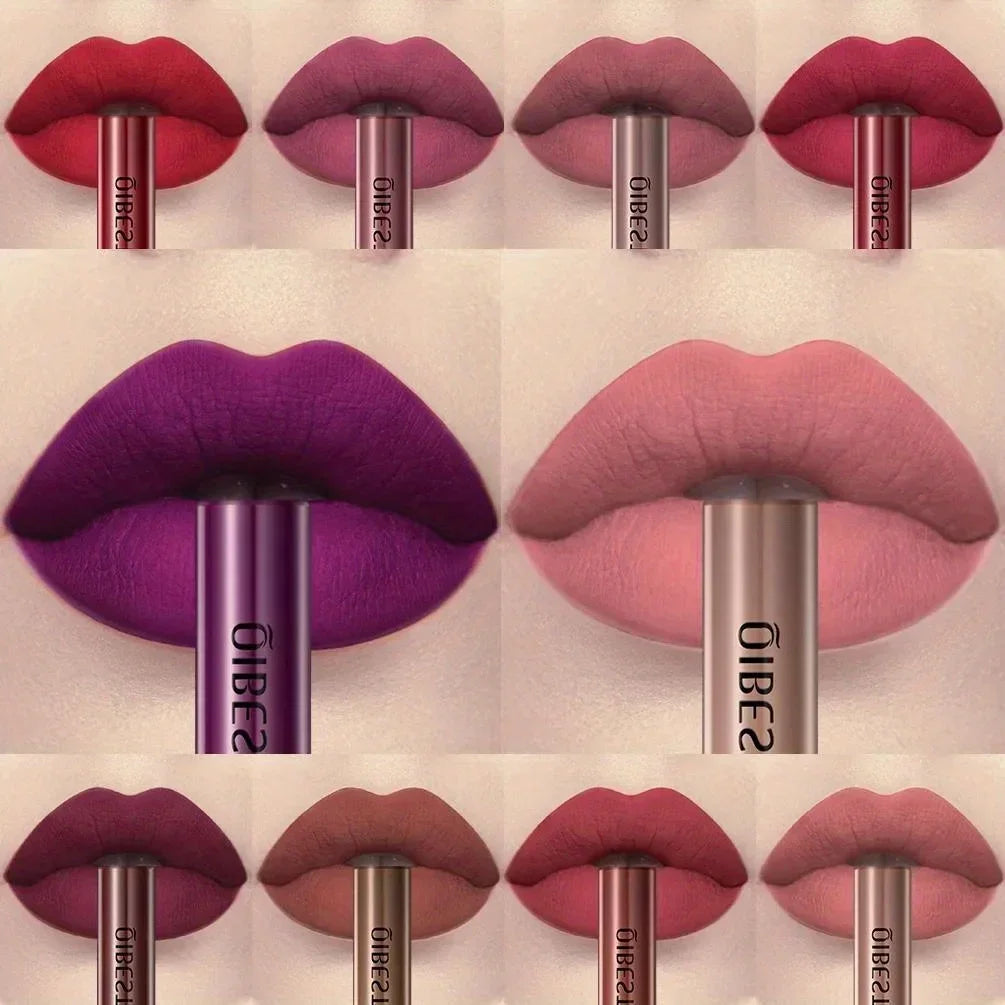 Matte Liquid Lipstick Waterproof Long Lasting Velvet Mate Nude Red Lip Gloss Lint Tube Makeup Cosmetic Lipsticks Lipgloss