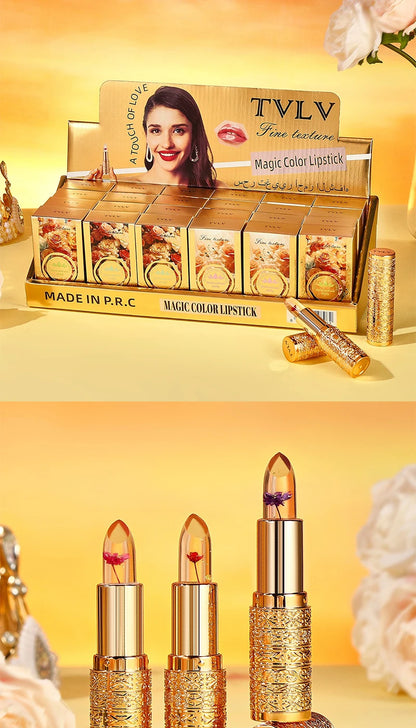 Crystal Color-changing Petal Lipstick for Women Moisturizes long-lasting and non-sticky cup lip balm