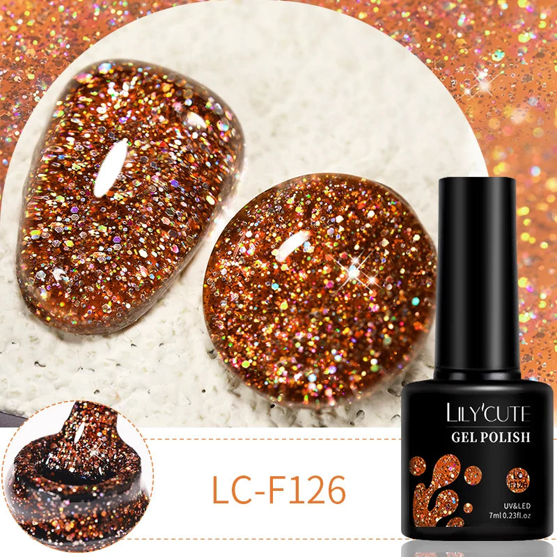 LILYCUTE 7ml 9D Cat Magnetic Gel Nail Polish Iridescent Magnet Semi Permanent Soak Off UV LED Manicure For Nail Art Gel Varnish