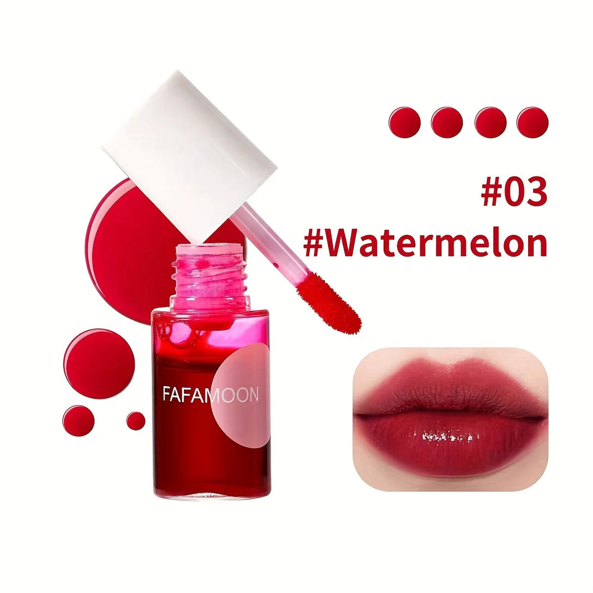 Fruity Lip Tint Water Gloss Tint, Moisturizing Waterproof Liquid Lipstick, Non-Stick, High Pigment, Long-Lasting Vibrant Colors