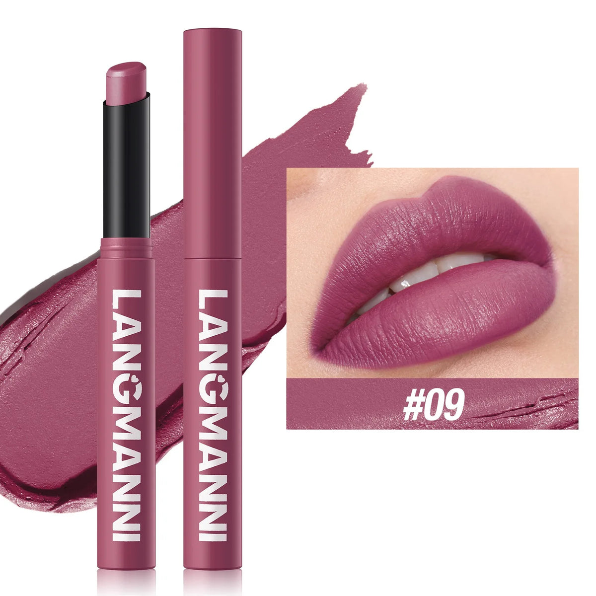 12 Color Matte Lipstick Pencil Waterproof Long Lasting Non-Stick Cup Lip Stain Tint Cosmetic Nude Lipstick Pen Makeup Maquillage