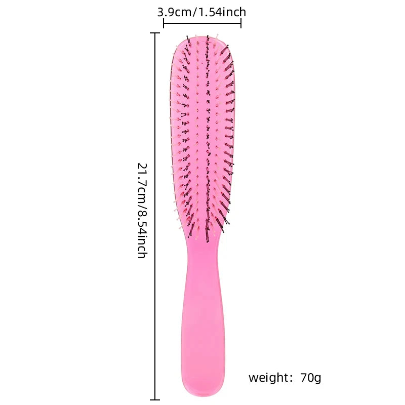 Japanese Premium Head Massager Scalp Brush Hair Massager Shampoo Brush Wet Plastic Detangling Brush Hair Cleaning Comb Rose Gold