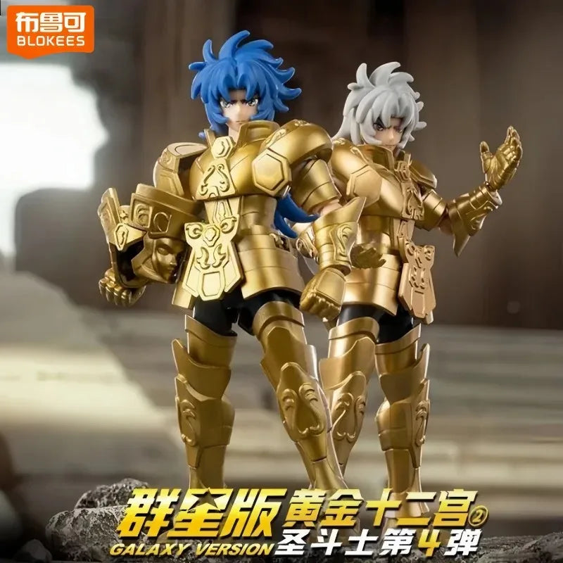 Original Blokees Saint Seiya Galaxy V1V2V03V4 Athena Aries Mu Aiolia Aldebaran Kiki Shiryu Lionet Ban FigureChildren ToysGift