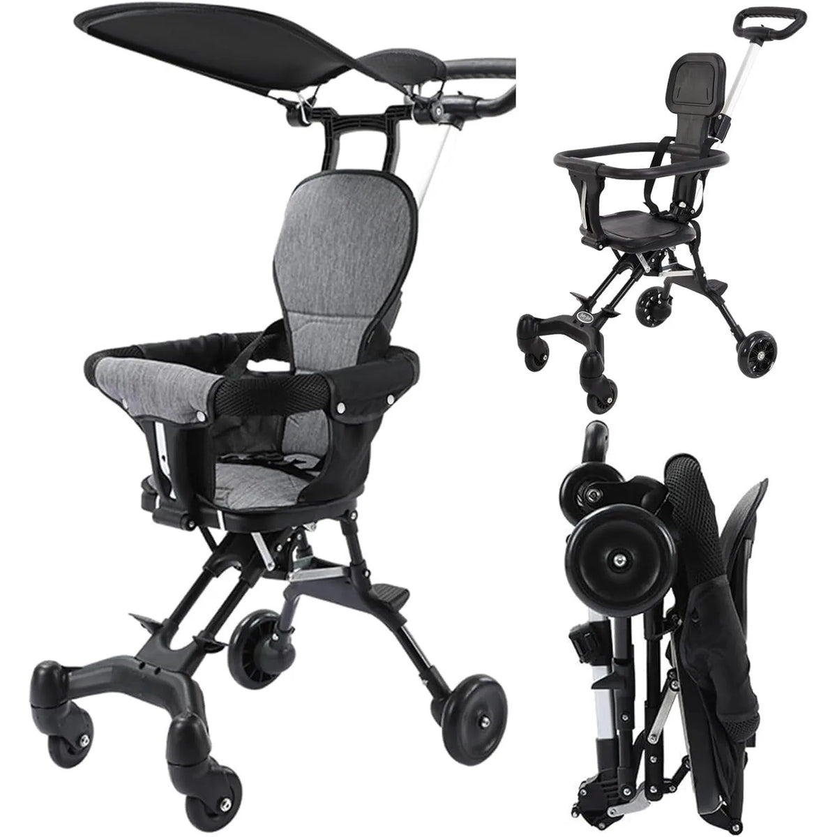 Convenience Stroller Lightweight Baby Travel Stroller Compact Stroller One-Handed Folding Canopy for Toddlers Travel Airplane