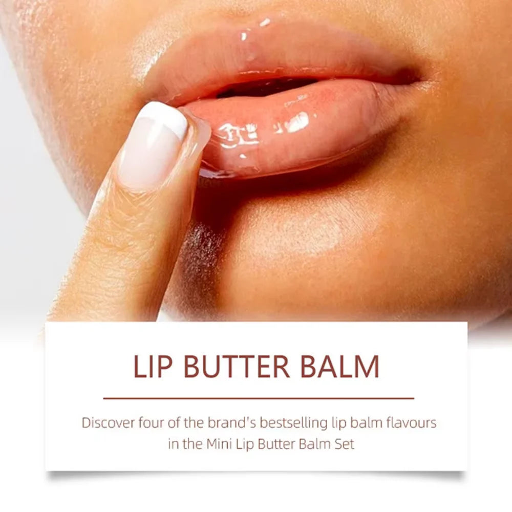 Vanilla Beige Lip Balm Moisturizing Transparent Lipstick Set Smooth Soft Tube Mirror Lip Gloss Lip Makeup
