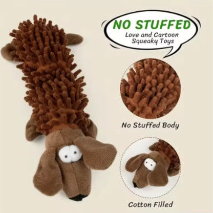 Durable Pet Dog Plush Toy for Small Breeds - Animal Shape Squeaky Chew Cleaning Toy for Chihuahua Yorkshire Bichon Puppies