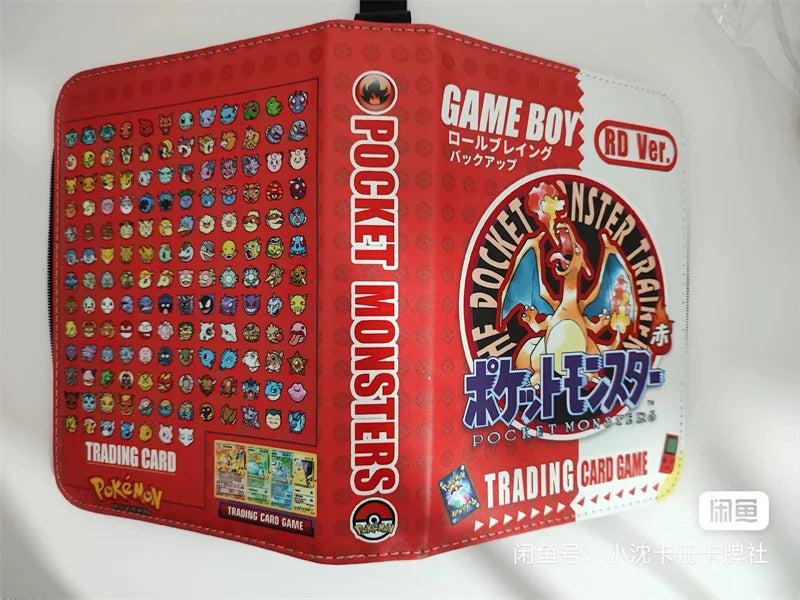 New Gb Pikachu Cartoon Anime Battle Card Booklet Zipper Binder