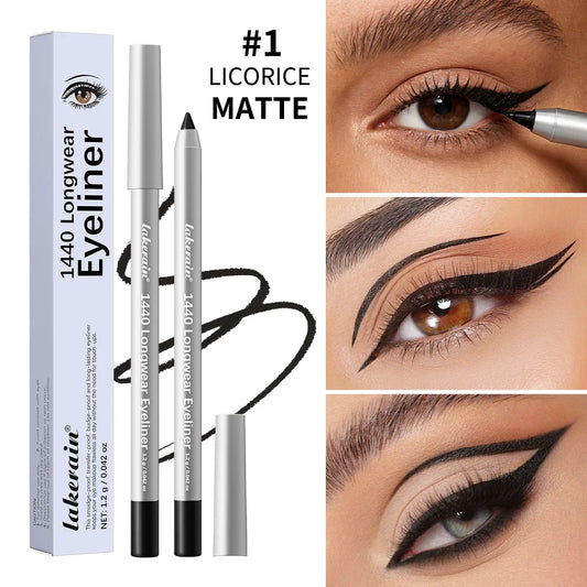 Lakerain Smooth Waterproof Eyeliner Pen Quick-Drying Long-Lasting Sweat-Proof Smudge-Proof for Perfect Makeup Application