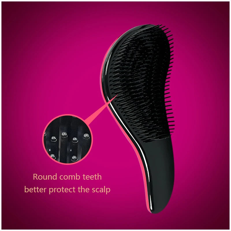 CALIYI Mango Smooth Hair Comb Brush TT Comb Professional Massage Brush Paddle Detangling Brush for Wet Dry Curly Thick Hair