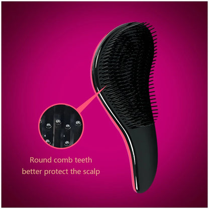 CALIYI Mango Smooth Hair Comb Brush TT Comb Professional Massage Brush Paddle Detangling Brush for Wet Dry Curly Thick Hair