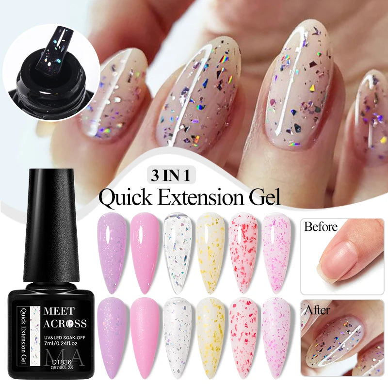 MEET ACROSS 6PCS/SET Cat Magnetic Gel Polish With Magnetic Stick And Box For Nails Semi Permanent Nail Art Gel Varnish Manicure