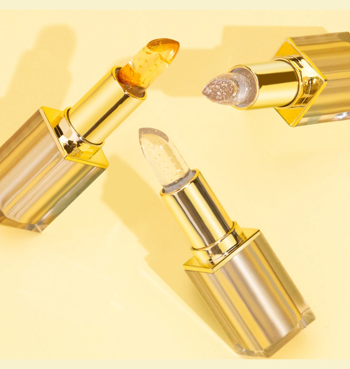 Temperature Color Changing Women Flower Lipstick Transparent Waterproof Moisturizing Crystal Jelly Pearlescent Lip Balm Cosmetic