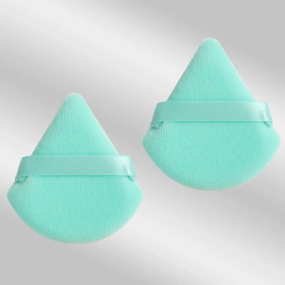 2 件 Triangle Powder Puff Face Makeup Sponge Soft Velvet Cosmetic Puff Blender Beauty Foundation Sponge Make up Accessories