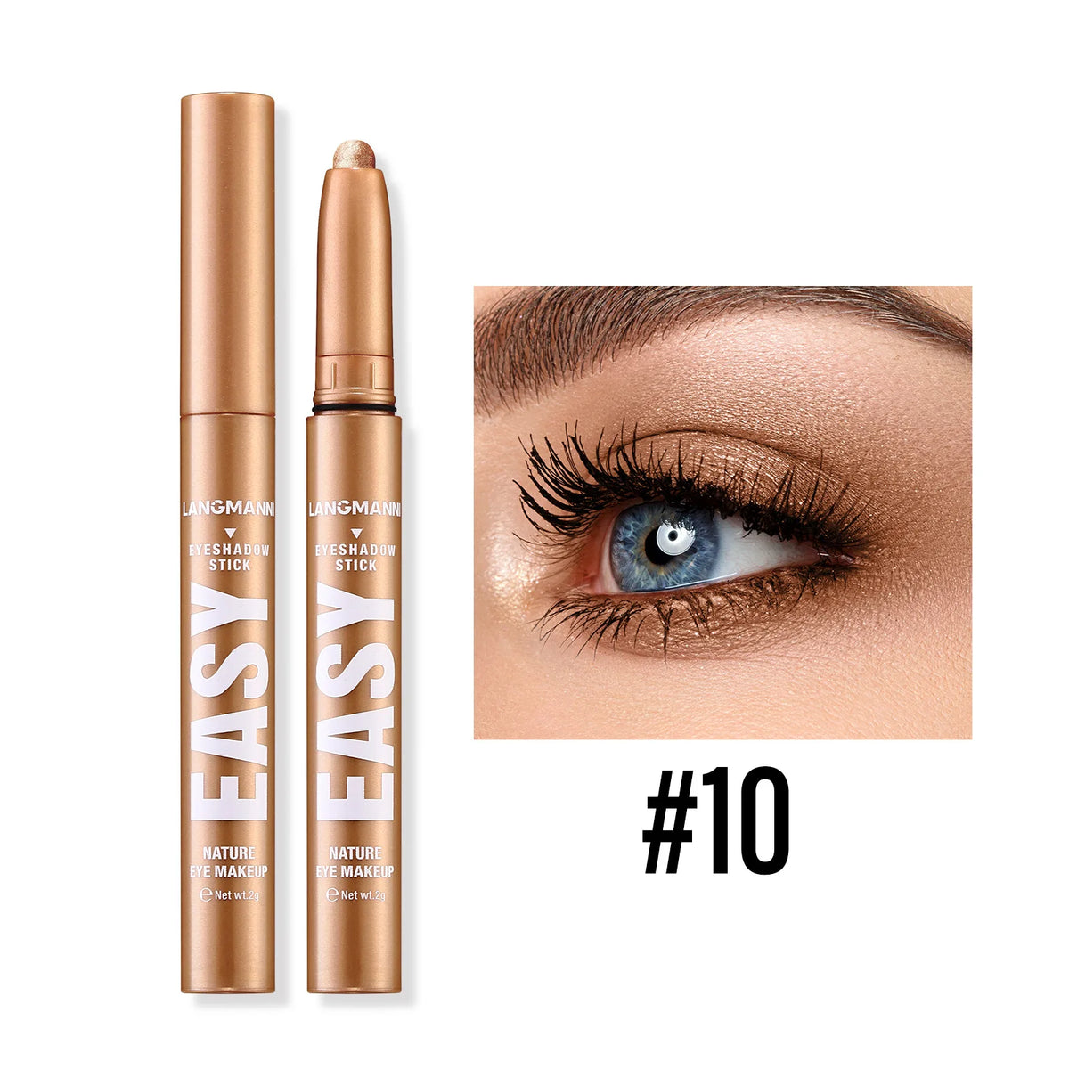 Pearlescent Matte Eyeshadow Pencil Waterproof Smoky Glitter Highlighter Pen Black Brown Makeup Tool Creamy Smooth