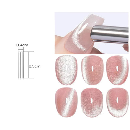 MIANEL 1-16PCS Light Smoke Magnet Cat Eye Gel Nail Polish 2025 New Glass Bead Nude Pink Nail Glue Pink Nails Blue Nails Nail Art