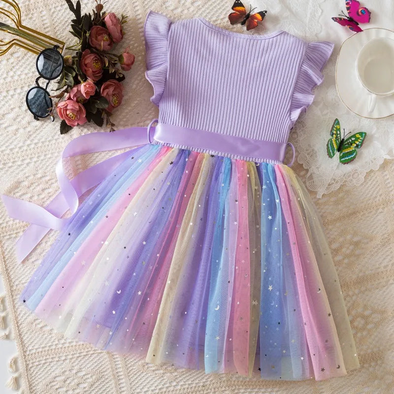 Official My Little Pony "Rainbow Magic" Princess Dress: Lavender Ribbed Bodice & Sequin Tulle Tutu