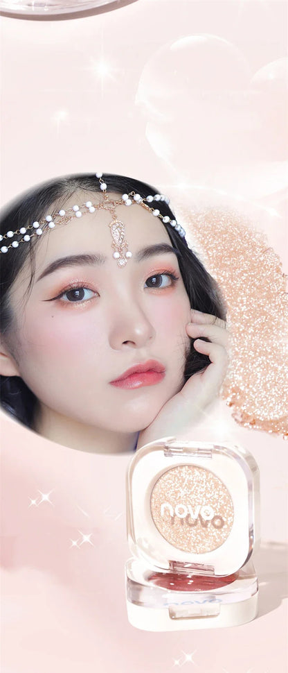 Monochrome Glitter Eyeshadow Pearlescent Highlighter Powder Makeup Diamond Eye Shadow Palette Bright Shiny Eye Makeup Cosmetics