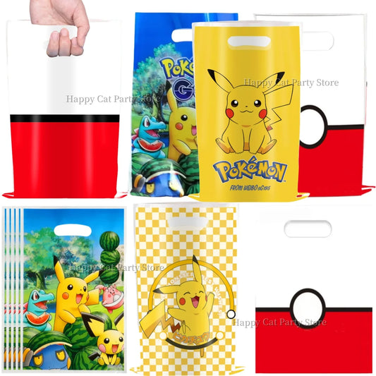 Pikachu Birthday Gift Bag Pokemon Figures Pokemon Gift Bag Pikachu Candy Bag Packaging Giveaway Party Favors Guest Pokemon Gift