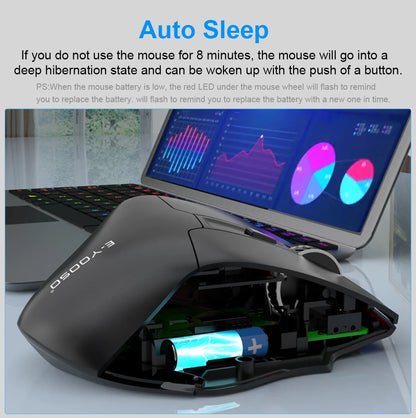 E-YOOSO X-31 Pro USB Gaming Large Mouse Support Bluetooth 2.4G Wireless PAW3212 4800 DPI for gamer Mice computer laptop PC