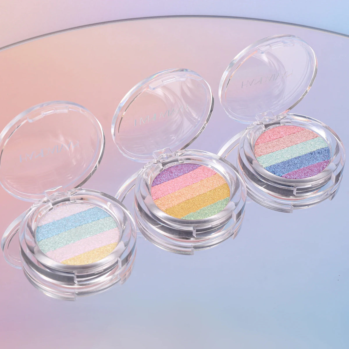 Multipurpose Pressed Powder Eyeshadow Palette Waterproof Long Lasting Highly Pigmented Rainbow Highlighter Chameleon Makeup