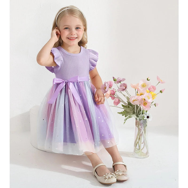 Official My Little Pony "Rainbow Magic" Princess Dress: Lavender Ribbed Bodice & Sequin Tulle Tutu