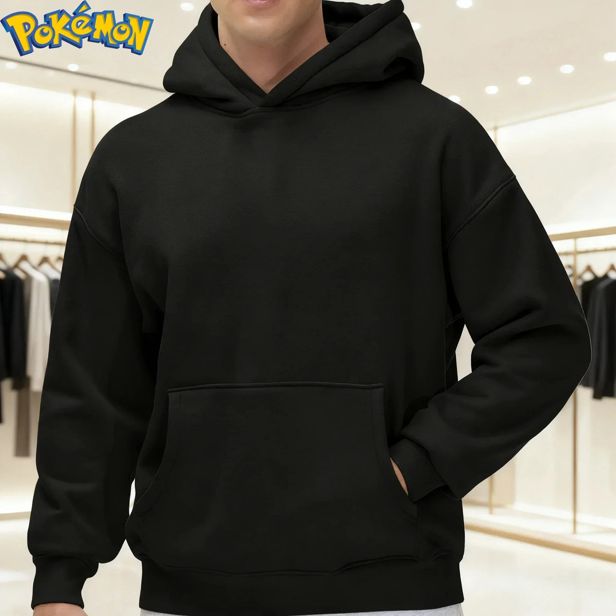 Pokemon Anime Gengar Cotton Hoodie Purple Character Print with Multiple Ghost Type Creatures Pattern Casual Streetwear
