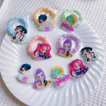 Creative Girls Group Hair Accessories Acrylic Hair Clips & Elastic Hair Bands, Lovely Birthday Gifts for Little Girls