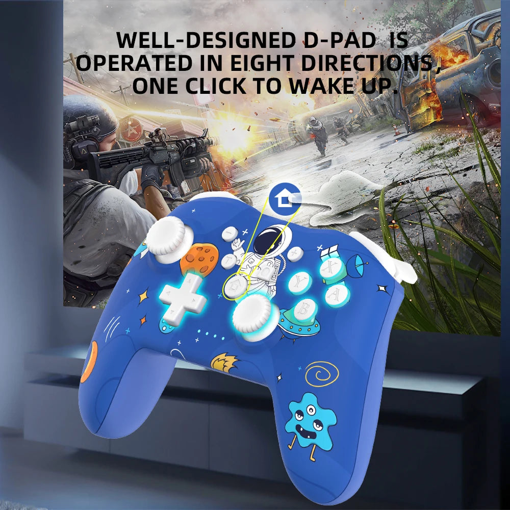 GAMINJA NS009S Wireless Controller BT Gamepad For Nintendo Switch Lite PC TV Box 6-axis Dual Vibration Joystic For Switch 2