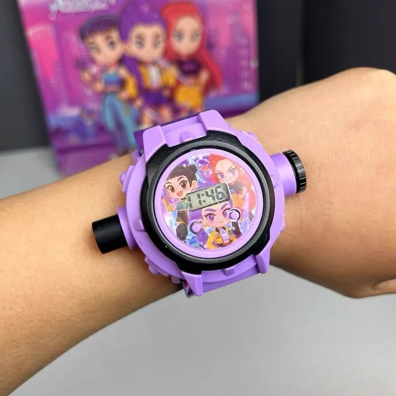 K-Pop HUNTRX Projection Watch: Bandai Multi-Functional Timepiece