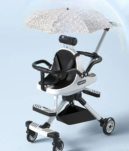 Lightweight Double Stroller with Canopy for Infants & Toddlers Travel Twin Umbrella Stroller Compact Easy Fold Aluminum Frame