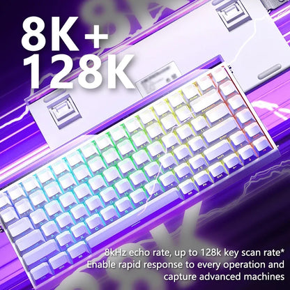 AULA HERO84 HE Wired Mechanical Keyboard RGB Music Rhythm 8K Return Rate Keyboard Magnetic Switch Computer Accessorie for Gamer