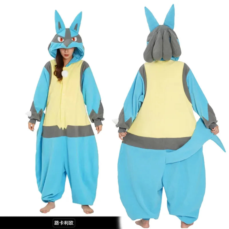 Pokemon Cosplay Costume Kigurumi Anime Onesie for Men And Women Gengar Funny Jumpsuit Halloween Christmas Party Outfit