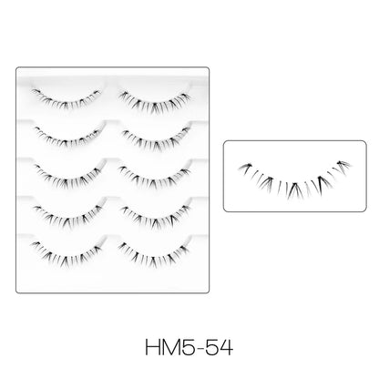 10Pairs Bottom Eyelashes Manga Lower Lashes Clear Band Wispy Small Flame Under Eye Lashes Korean Makeup Cosplay Tools