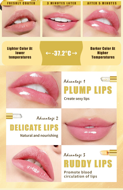 Hellokiss Crystal Color-changing Petal Lipstick for Women Moisturizes long-lasting and non-sticky cup lip balm