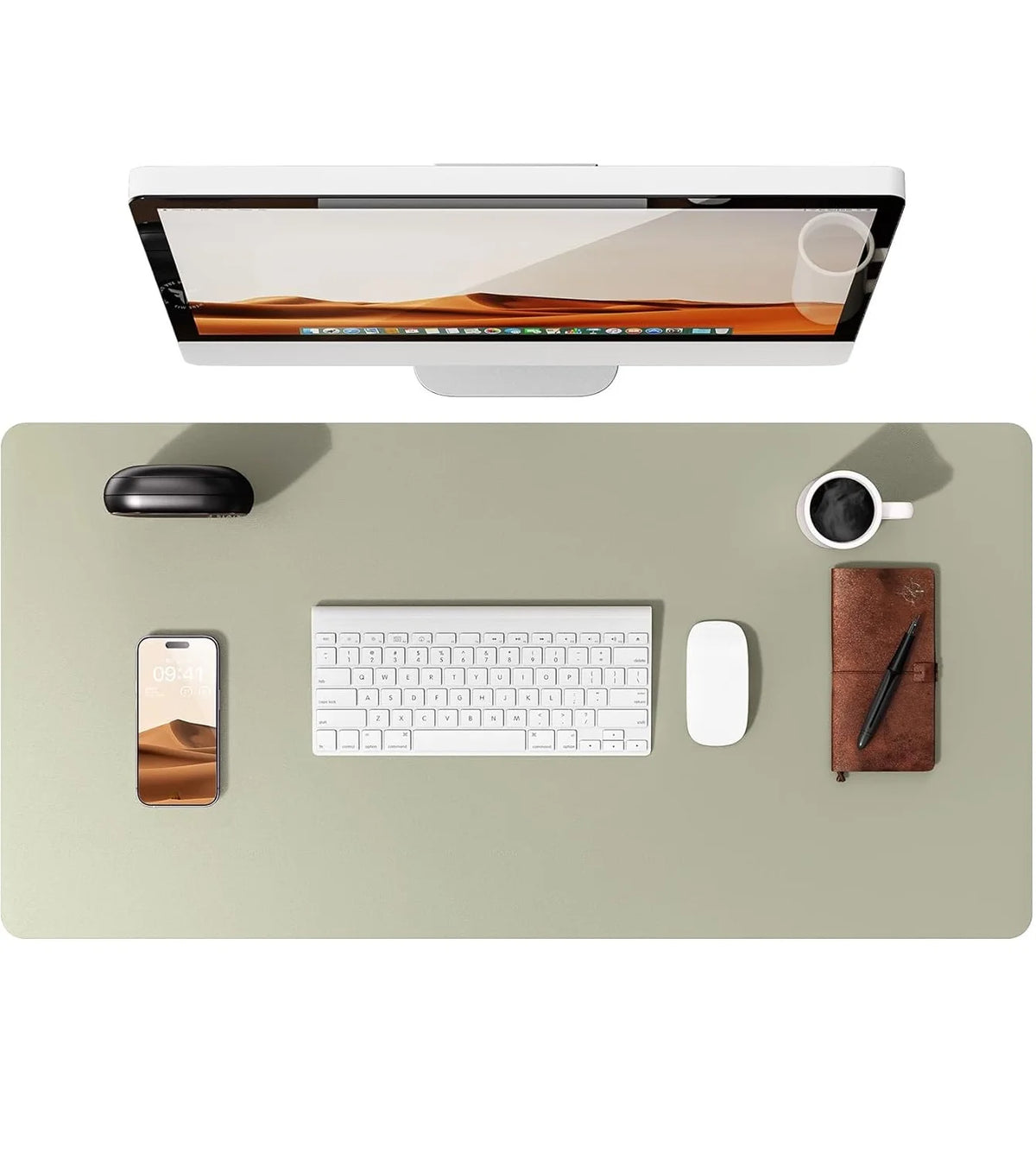YSAGi Premium PU Leather Desk Mat: Non-Slip Waterproof Office Protector