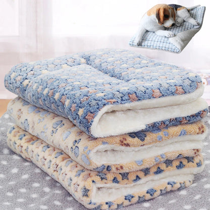 Large Size Flannel Dog Bed Thicken Cat Bed Sleeping Mat Dog Mat Blanket For Puppy Kitten Dog Bed Rug for Small Medium Large Dog