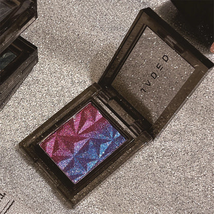 Chameleon Gradient Eyeshadow Palette Glitter Smokey Silver Blue Highlighter Metallic Pearlescent Eyes Makeup Lasting Brightening