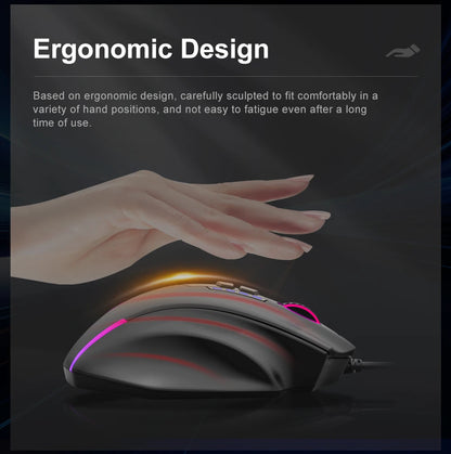 E-YOOSO X-41 USB Wired RGB Gaming Mouse 24000 DPI SG8960 10 buttons programmable game Optical mice for Computer PC Laptop