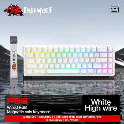 Magnetic Switch Keyboard ATTACK SHARK X68HE Wired and FREEWOLF F68 Wired F68Pro Wireless for Pro Gaming 8K Hz 0.01mm Rapid Trigg